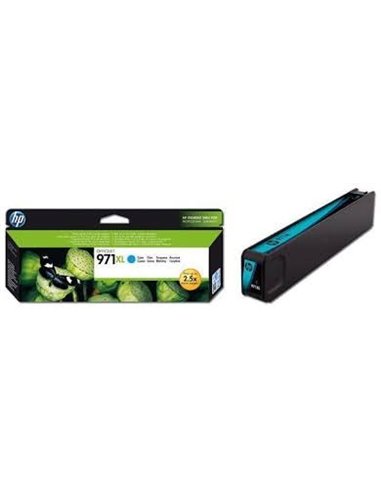 HP 971XL (CN626AE) High Yield Cyan Ink Cartridge for HP Officejet Pro X476dw, HP Officejet Pro X576dw, HP Officejet Pro X451d...