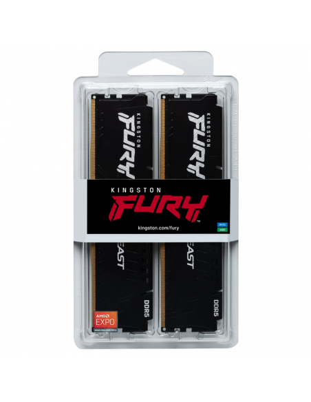 Оперативная память Kingston FURY Beast, DDR5 SDRAM, 4800 МГц, 32Гб, KF548C38BBK2-32