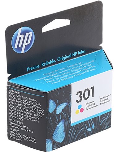 HP 301 (CH562EE) Tri-color Ink Cartridge, 165 pages for HP DESKJET 1000, 1050, 1050A, 2000, 2050, 2050A, 2054A, 3000, 3050, 3...