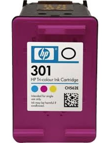 HP 301 (CH562EE) Tri-color Ink Cartridge, 165 pages for HP DESKJET 1000, 1050, 1050A, 2000, 2050, 2050A, 2054A, 3000, 3050, 3...