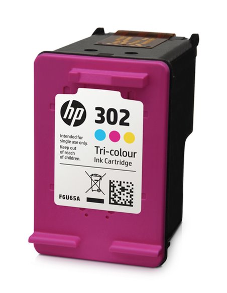 HP 302 (F6U65AE) Tri-color Original Ink Cartridge for HP DeskJet 1110 Printer,HP OfficeJet 3830/3636/5230,HP DeskJet 2130/363...