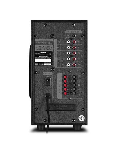 Boxe 5.1 SVEN HT-201/ 80W RMS / Bluetooth / FM-tune / USB Flash / SD card / Black