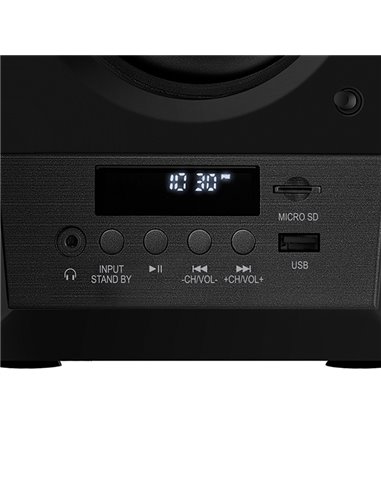 Boxe 2.0 SVEN MC-10 / 50W RMS, Bluetooth / FM / USB / SD card / Black