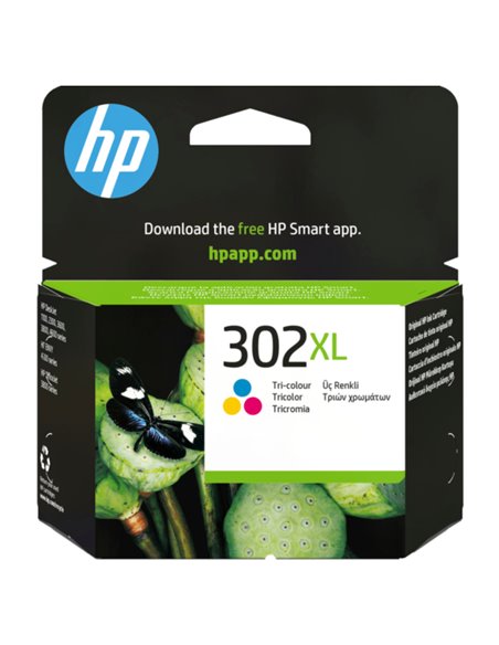 HP 302XL (F6U67AE) High Yield Tri-color Original Ink Cartridge for HP DeskJet 1110 Printer,HP OfficeJet 3830/3636/5230,HP Des...