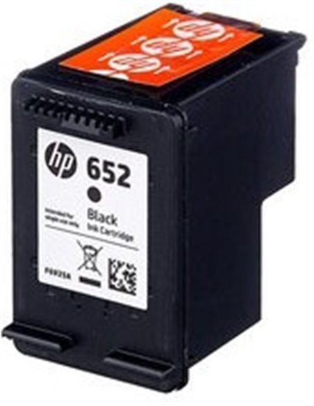 HP 652 (F6V25AE) Black Original Ink Cartridge for HP DeskJet Ink Advantage 4675, 1115, 2135, 3635, 3835, 4535, 5075, 5275) 36...
