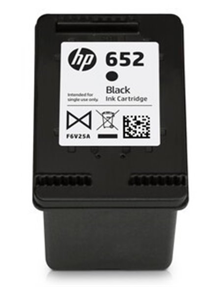HP 652 (F6V25AE) Black Original Ink Cartridge for HP DeskJet Ink Advantage 4675, 1115, 2135, 3635, 3835, 4535, 5075, 5275) 36...