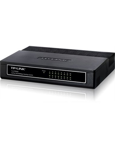 TP-LINK TL-SF1016D 16-port Desktop Switch, 16 10/100M RJ45 ports, Plastic case