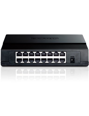 TP-LINK TL-SF1016D 16-port Desktop Switch, 16 10/100M RJ45 ports, Plastic case