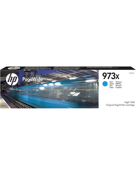 HP 973X (F6T81AE) High Yield Cyan Original PageWide Cartridge for HP PageWide Pro 452dw HP PageWide Pro 477dw, 7000 p.