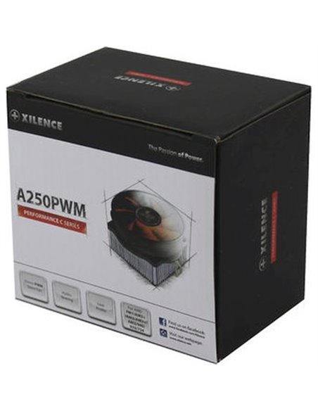 XILENCE Cooler XC035 ”A250PWM”, Socket AM5/AM4/AM3/AM3+/FM2/FM2+ up to 95W, 92x92x25mm, 1000~2800rpm, 17.8-34dBA, 44.4CFM, 4...