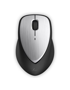 HP Envy Rechargeable Wireless Mouse 500, Laser Sensor, 1600 dpi, Rubber Grips and Aluminum Finish, Quick Recharge with Micro-...