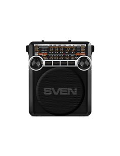 SVEN SRP-355 Black, FM/AM/SW Radio, 3W RMS, 8-band radio receiver, built-in audio files player from USB-fash, microSD and SD ... 2