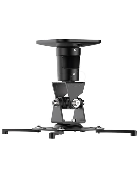 PureMounts PM-SPIDER-PLUS-B Suspension Bracket for Projector, Ceiling to Projector 225mm, tilt: +/- 180°, swivel:180°, rotade...