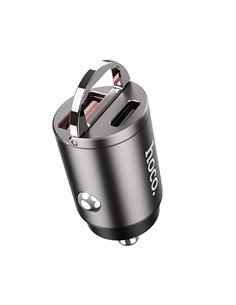 Incarcator auto USB HOCO DZ1 PLUS / 2 x USB charger, Total output: 5V/4.8A / up to PD3.0 / QC3.0 / Super mini car charger / S...