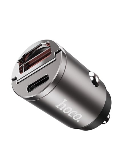 USB автомобильное зарядное устройство HOCO DZ1 PLUS / 2 x USB charger, Total output: 5V/4.8A / up to PD3.0 / QC3.0 / Super mi...