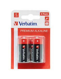 Verbatim Alcaline Battery C, 2pcs, Blister pack