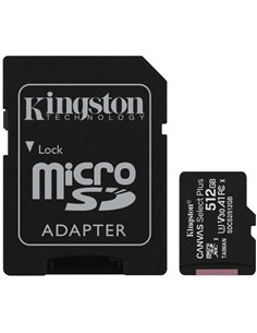 Карта памяти microSD 512GB Kingston Canvas Select Plus, 100MBps, + SD adapter