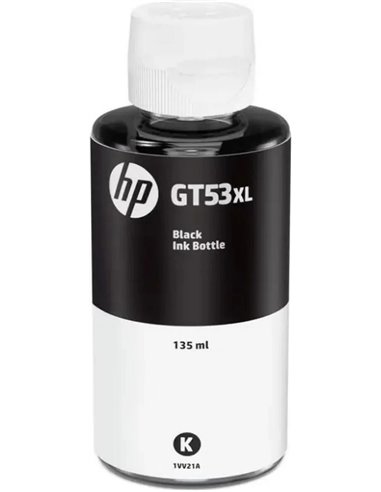 HP GT53XL (1VV21AE) 135-ml Black Original Ink Bottle (~8,000 pages)for HP Ink Tank 115, HP Ink Tank 315/319, HP Ink Tank Wire...