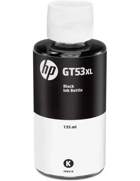 HP GT53XL (1VV21AE) 135-ml Black Original Ink Bottle (~8,000 pages)for HP Ink Tank 115, HP Ink Tank 315/319, HP Ink Tank Wire...