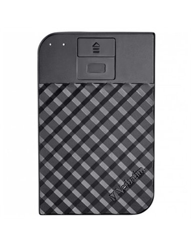 2.5” External HDD 1.0TB (USB3.1/USB-C) Verbatim ”Fingerprint Secure”, Black, 256-bit AES hardware security encryption with f...