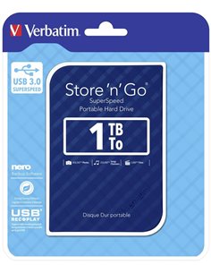 2.5” Внешний HDD Verbatim ”Store 'n' Go” / USB3.0 / 1.0TB / Blue 2