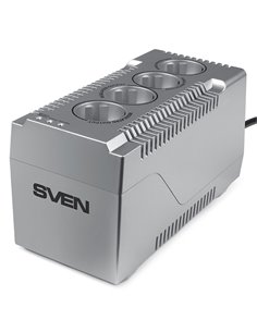 SVEN VR-F1500, 500W, Automatic Voltage Regulator, 4x Schuko outlets, Input voltage: 180-285V, Output voltage: 230V ± 10%, inp...