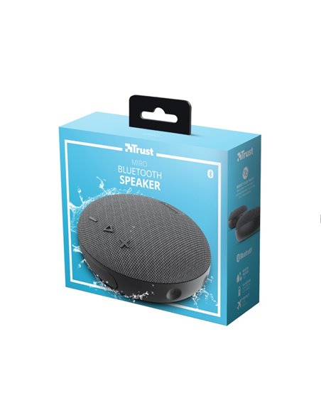 Boxa wireless Bluetooth compacta Trust Miro Black / 5W / IPX7 / Up to 14 hours Boxa wireless Bluetooth compacta Trust Miro Black / 5W / IPX7 / Up to 14 hours