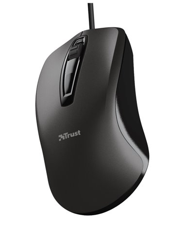 Trust Carve Optical Mouse, 1200 dpi, 3 button, USB, Black