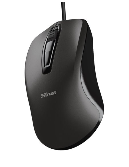 Trust Carve Optical Mouse, 1200 dpi, 3 button, USB, Black