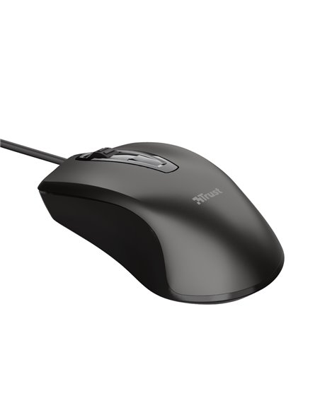 Trust Carve Optical Mouse, 1200 dpi, 3 button, USB, Black