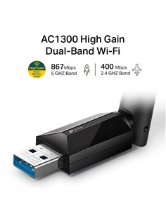 USB 3.0 / Wi-Fi 5 Adapter / TP-LINK Archer T3U Plus/ Dual Band AC1300 2