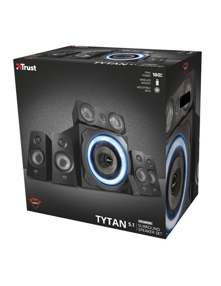Boxe Gaming 5.1 Trust GXT 658 Tytan, Black / 180W / 3,5 AUX