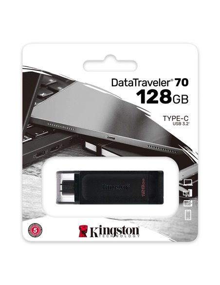 Flash Drive USB-С Kingston DataTraveler 70 / 128GB / 80 MByte/s