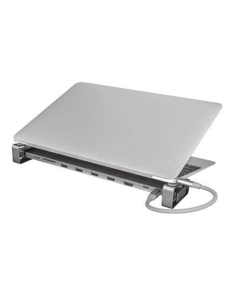 Многопортовый Адаптер Trust Dalyx/ USB-С/ 4xUSB-A/ 2xUSB-C/ HDMI/ RJ45/ SD/ microSD