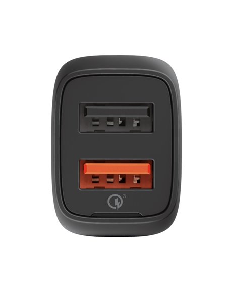 USB Car Charger - Trust Qmax 30W Ultra-Fast Dual USB Car Charger with QC3.0, Fast-charge with up to 12W power or ultra-fast c...