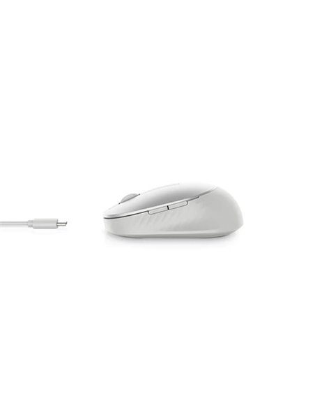 Dell Premier Rechargeable Wireless Mouse MS7421W - Platinum silver, Wireless 2.4 GHz, Bluetooth 5.0, 1600 dpi, Programmable ...