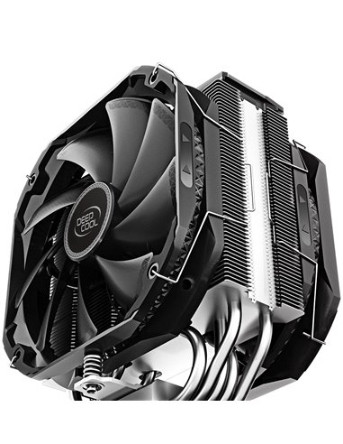 DEEPCOOL Cooler ”AS500 PLUS”, with A-RGB LED Strip, LGA2066/2011/1851/1700/1200/115x & AM5/AM4, up to 220W, 2x fans: TF140S P...