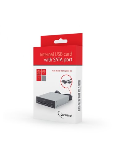 Card Reader Gembird FDI2-ALLIN1-03, Internal USB card reader/writer with SATA port, black