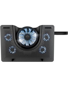 Trust Gaming GXT 1125 Quno, 17.4” Premium LED-illuminated gaming laptop cooling stand with 5 fans, Black 2