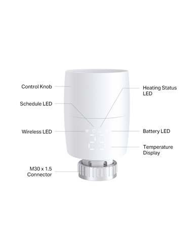 Supapa termostatica inteligenta pentru calorifer TP-LINK Kasa KE100, White