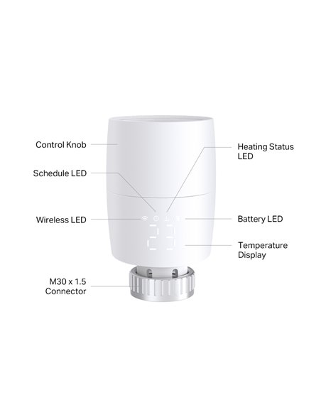 Supapa termostatica inteligenta pentru calorifer TP-LINK Kasa KE100, White