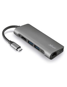 Adaptor Multiport Trust Dalyx/ USB-C/ 1xUSB-C/ 2xUSB-A/ HDMI/ RJ45/ SD/ microSD 2