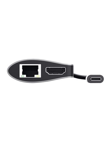 Adaptor Multiport Trust Dalyx/ USB-C/ 1xUSB-C/ 2xUSB-A/ HDMI/ RJ45/ SD/ microSD