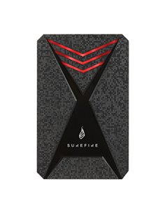 2.5” External SSD 512GB Surefire GX3 Gaming SSD (by Verbatim), USB 3.2 Gen 1, Black/Red, Includes USB-C Adapter, Ultra-small...