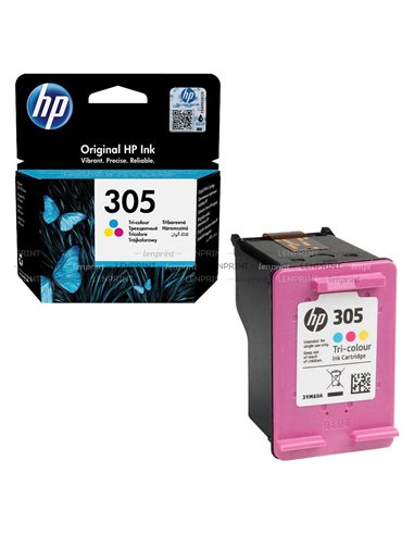 HP 305 (3YM60AE) Tri-color Original Ink for HP DeskJet 2710, HP DeskJet 2720 ,HP DeskJet 2721, HP DeskJet 2722, HP DeskJet 27...