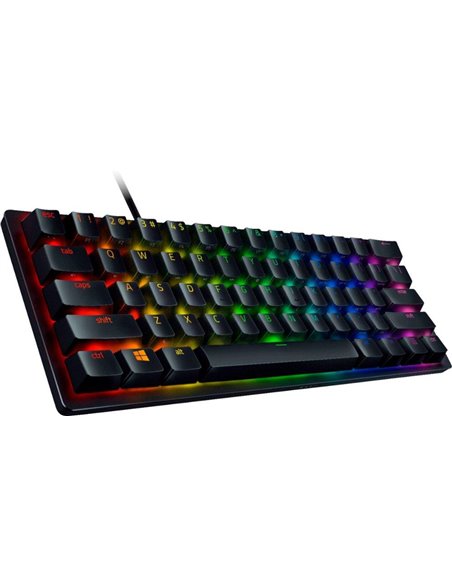 RAZER Huntsman Mini Gaming Keyboard, 60% Form Factor, Clicky Optical Switch - Red, Doubleshot PBT Keycaps With Side-Printed S... RAZER Huntsman Mini Gaming Keyboard, 60% Form Factor, Clicky Optical Switch - Red, Doubleshot PBT Keycaps With Side-Printed S...