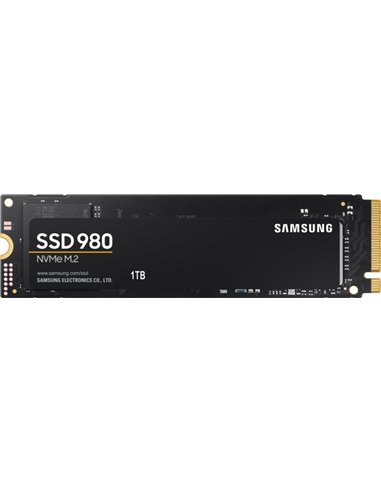 M.2 NVMe SSD 1.0TB Samsung SSD 980, PCIe3.0 x4 / NVMe1.4, M2 Type 2280 form factor, Seq. Read: 3500 MB/s, Seq. Write: 3000 M...