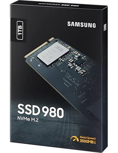 M.2 NVMe SSD 1.0TB Samsung SSD 980, PCIe3.0 x4 / NVMe1.4, M2 Type 2280 form factor, Seq. Read: 3500 MB/s, Seq. Write: 3000 M...