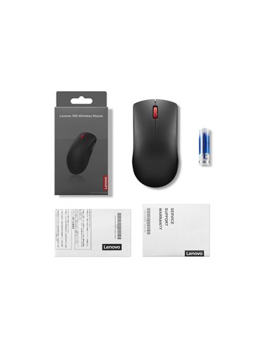 Mouse Wireless Lenovo 150/ Nano Receiver/ 1000dpi/ Optical/ Black
