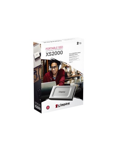 Портативный накопитель SSD Kingston XS2000, 2ТБ, USB Type-C 3.2 Gen 2x2